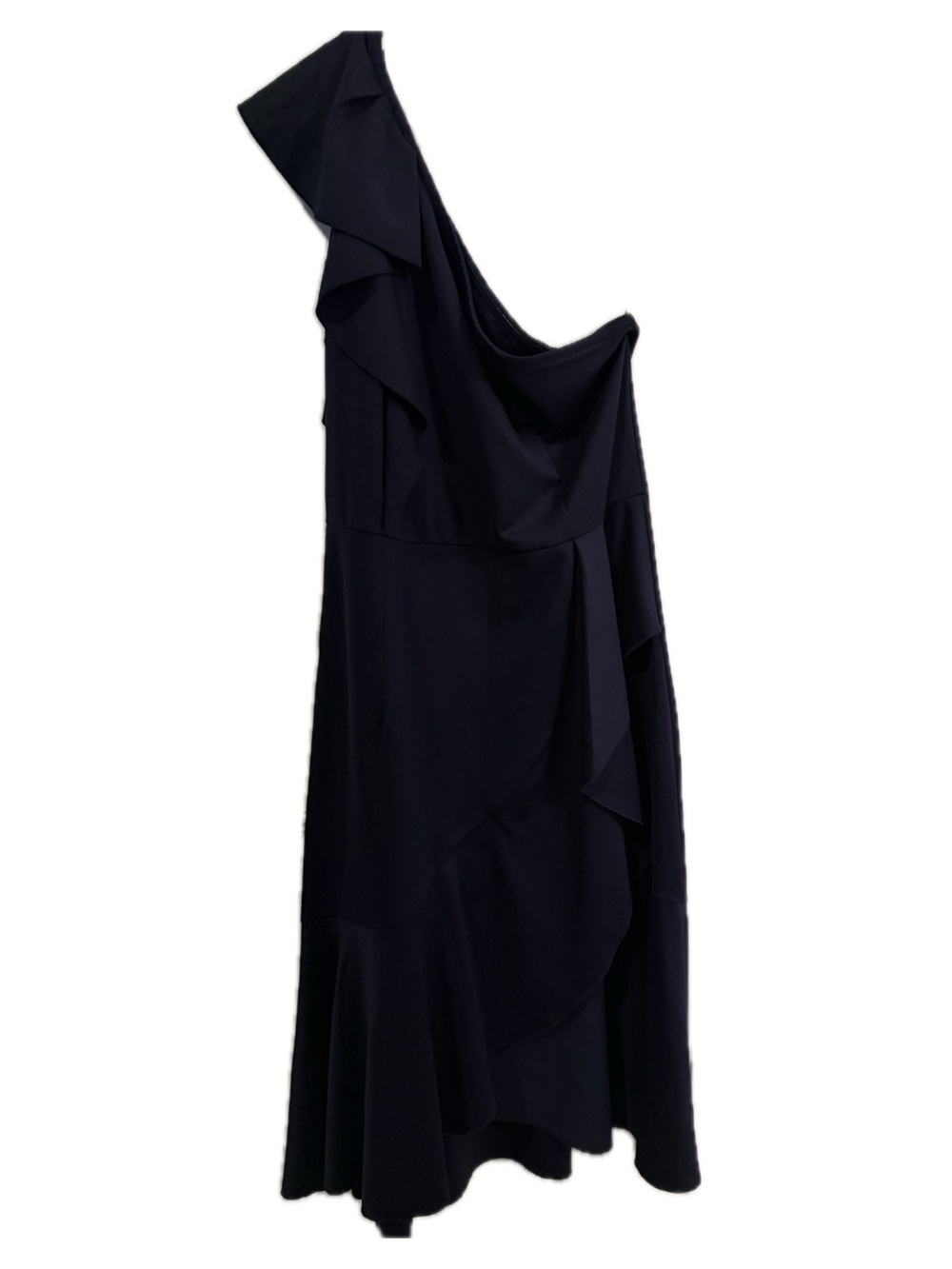 Grace Karin Navy One-Shoulder Ruffle Cocktail Dress (size XL)